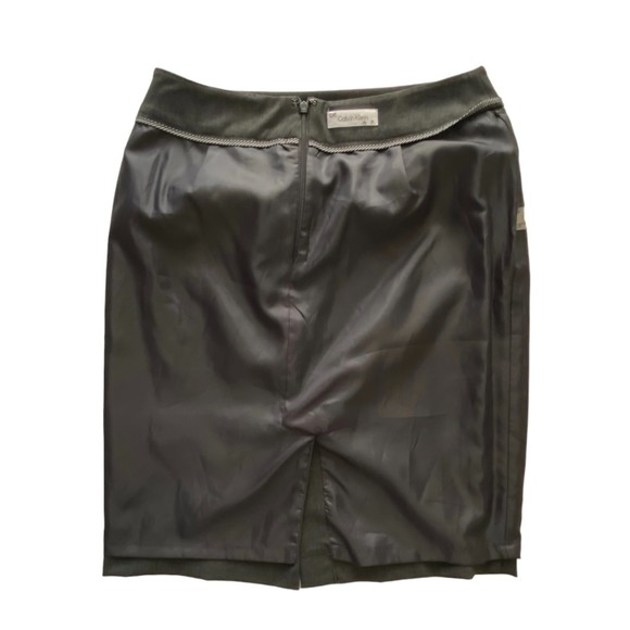Calvin Klein Charcoal Stretch Pencil Skirt Size 4P - Picture 4 of 8